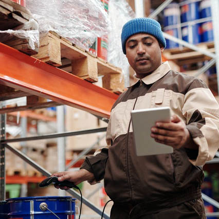 MEP professional is taking measurements and readings before execution.