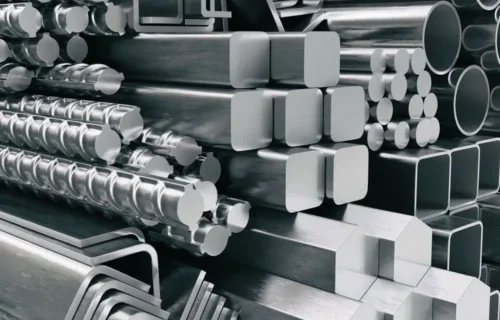 Metal for making beams and columns